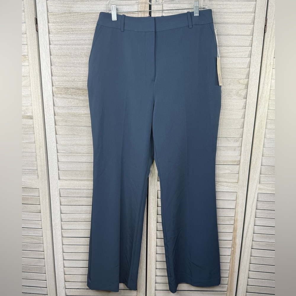WORTHINGTON Women's Wrinkle Free Curvy Trouser Petrol Blue-10